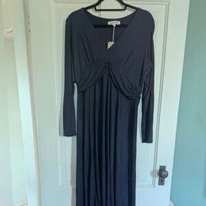 Boden Dark Gray Long Sleeve Dress